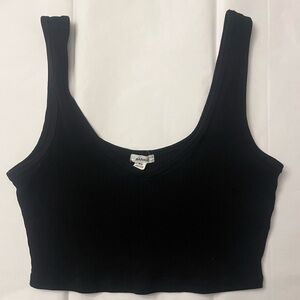Garage Black Cropped Tank Top